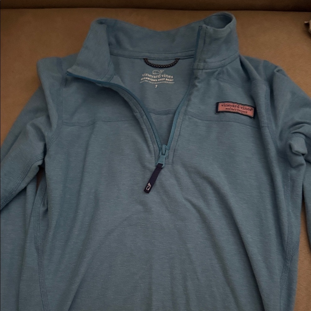 Vineyard Vines Boys Blue Zip Pullover